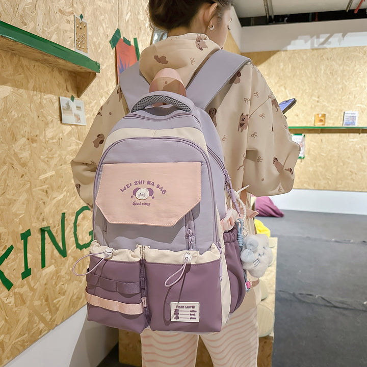 Verspielt Illustrierter Multi-Taschen Rucksack Karnz