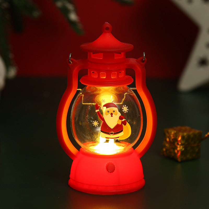 Dekorative Weihnachtslaterne mit Weihnachtsmann-Motiv Karnz