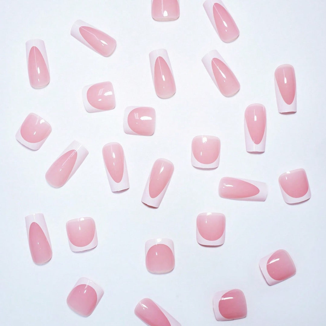 Premium French Tip Press-On Nail Set Karnz