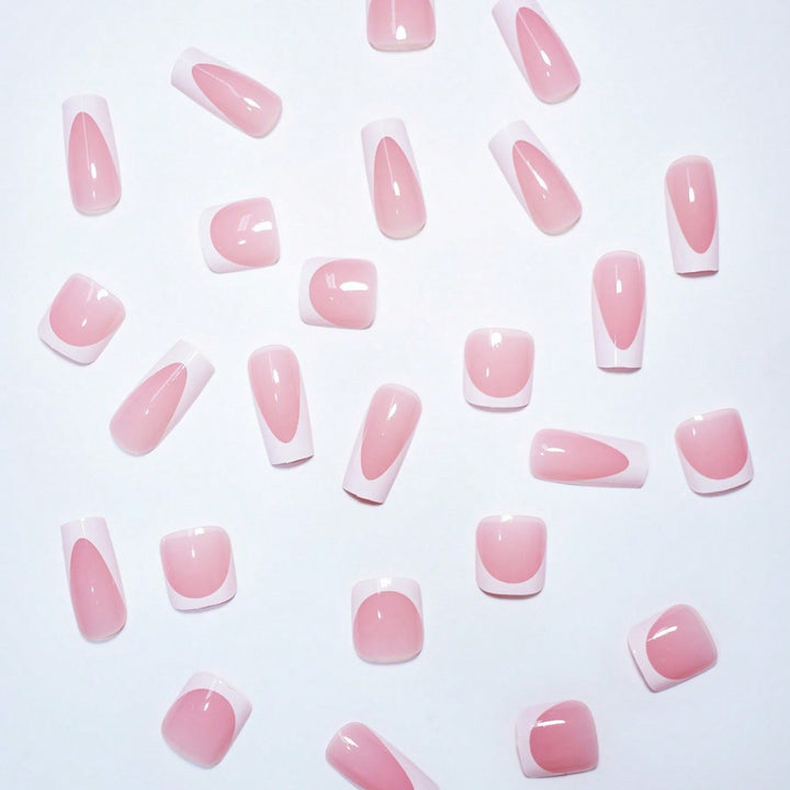 Premium French Tip Press-On Nail Set Karnz