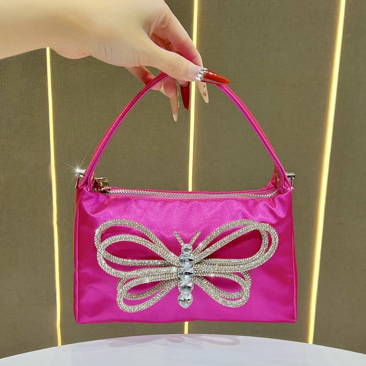 Schmetterlingsverzierte Abendhandtasche