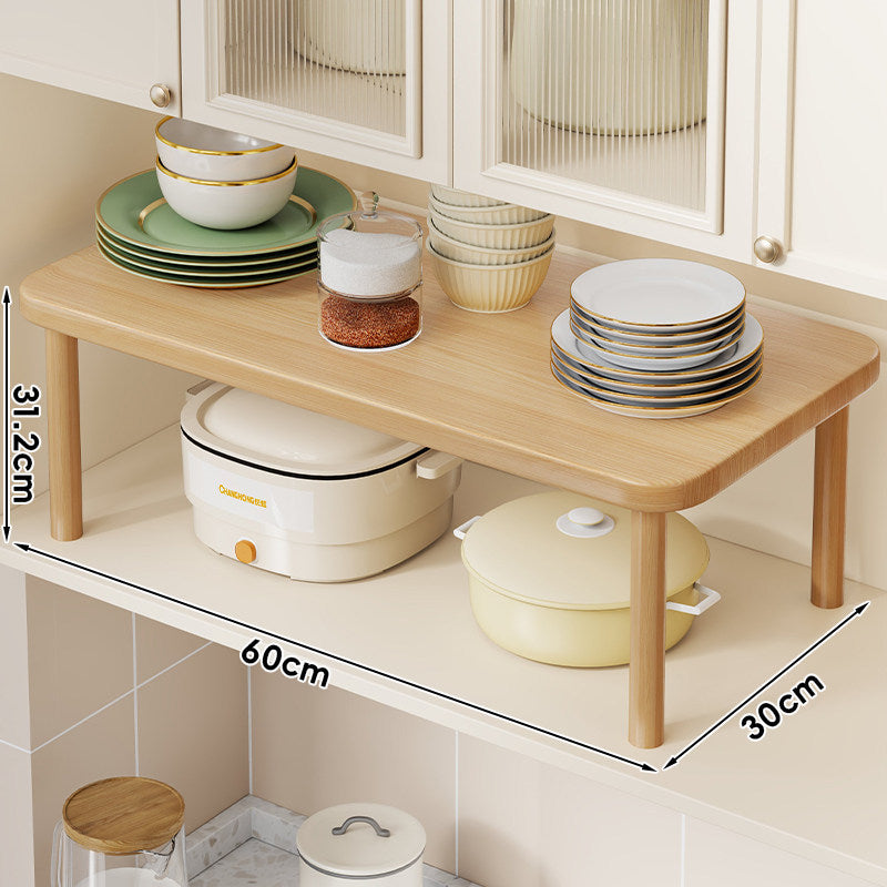 Bamboo-Style Arbeitsplattenlagersteigerregal mit erhöhten Beinen und unterregal Freiraum