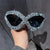 Damen extravagante Sonnenbrille mit funkelndem Kristallbesatz Karnz