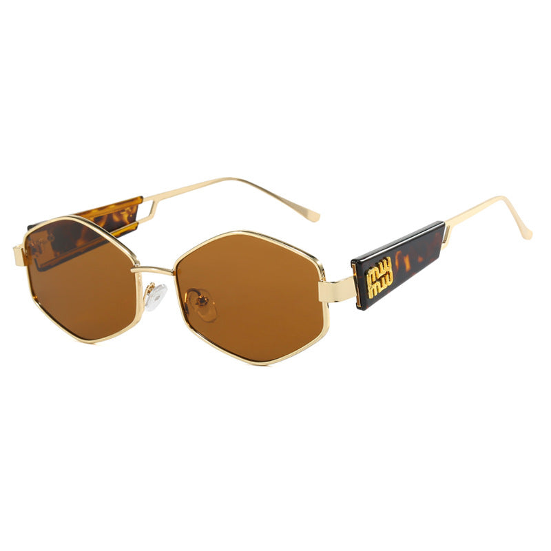 Damen geometrische Sonnenbrille mit modischem Design und UV-Schutz Karnz