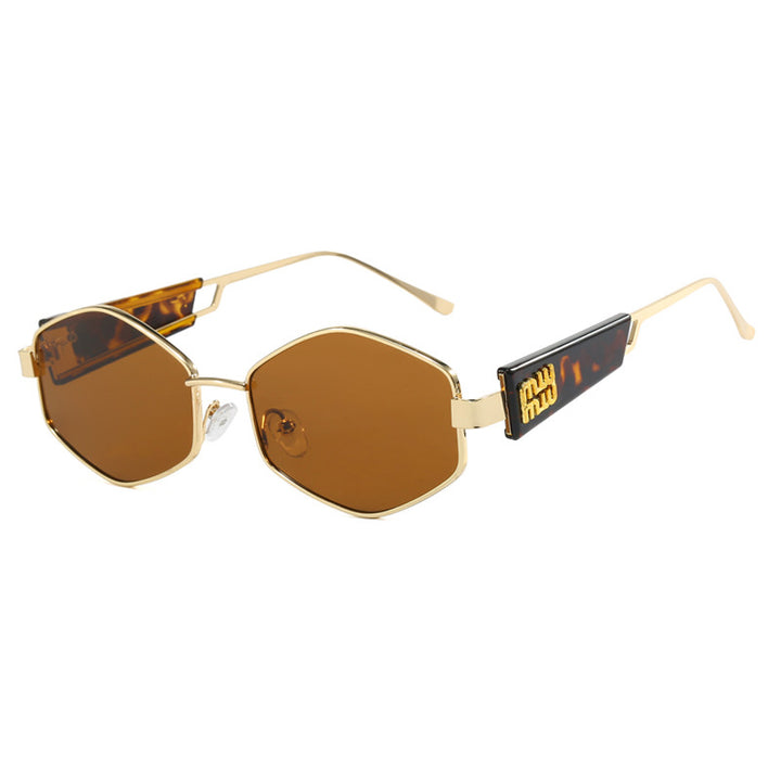 Damen geometrische Sonnenbrille mit modischem Design und UV-Schutz Karnz