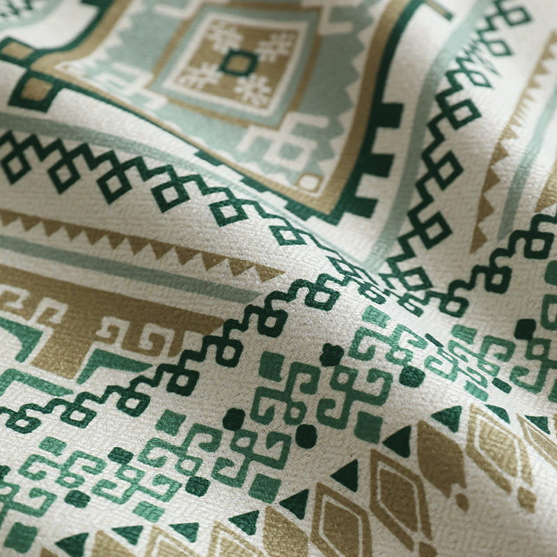 Rechteckige Tischdecke im Boho-Ornament mit Leinenoptik Karnz