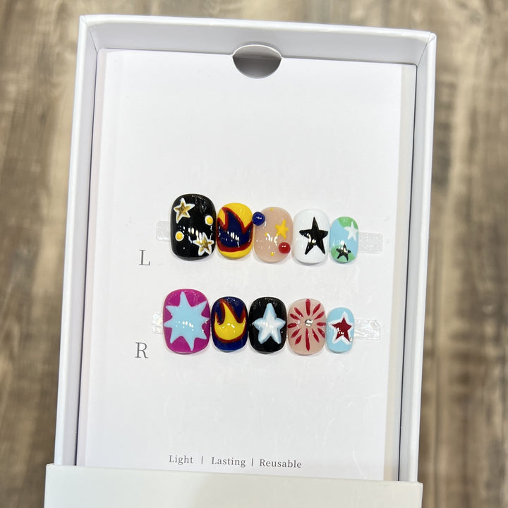 Cosmic-Themen Press-On Nagelkunst Set Karnz
