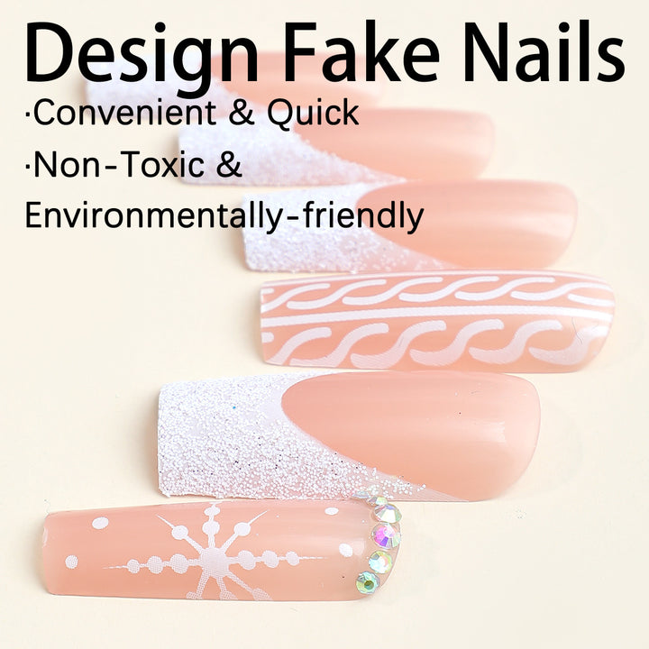 Kunstnagelset mit festlichen Designs Karnz
