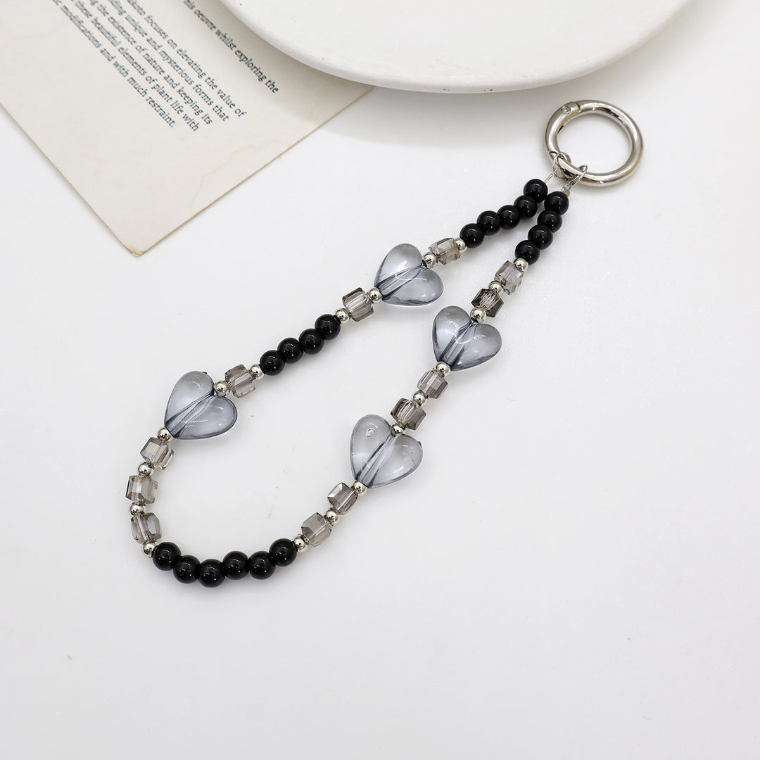 Perlen-Brillen-Kette mit stylischem Karomuster Karnz