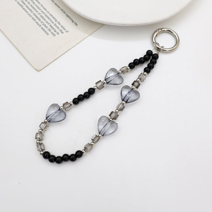 Perlen-Brillen-Kette mit stylischem Karomuster Karnz