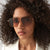 Damen modische Sonnenbrille im geometrischen Design Karnz