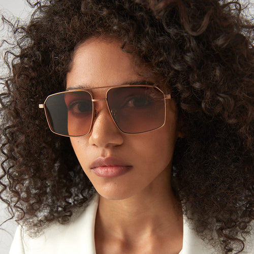 Damen modische Sonnenbrille im geometrischen Design Karnz