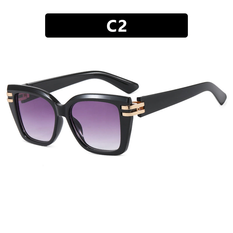 Damen stylish oversized Sonnenbrille mit luxuriösen Details Karnz