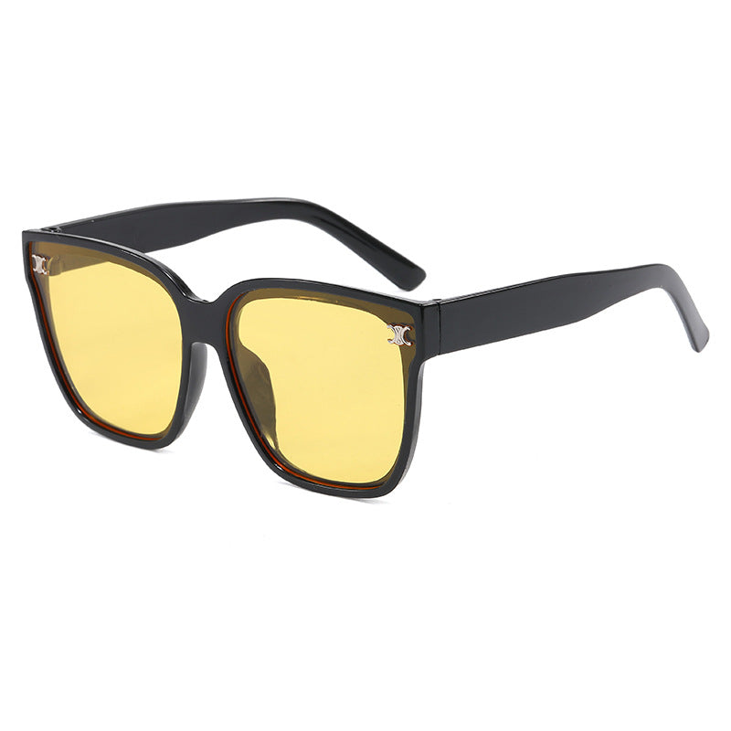 Damen Modische oversized Sonnenbrille mit rautenförmigen Gläsern Karnz