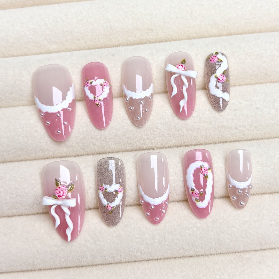 Dekorativer Floral Druck-Nagelkunstsatz
