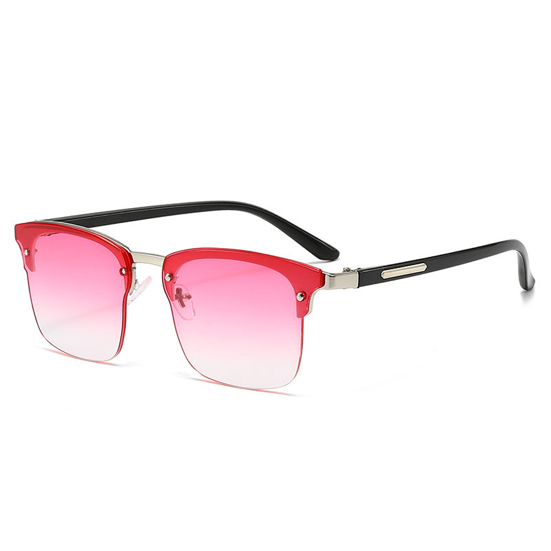 Damen elegante quadratische Sonnenbrille mit metallischen Akzenten Karnz