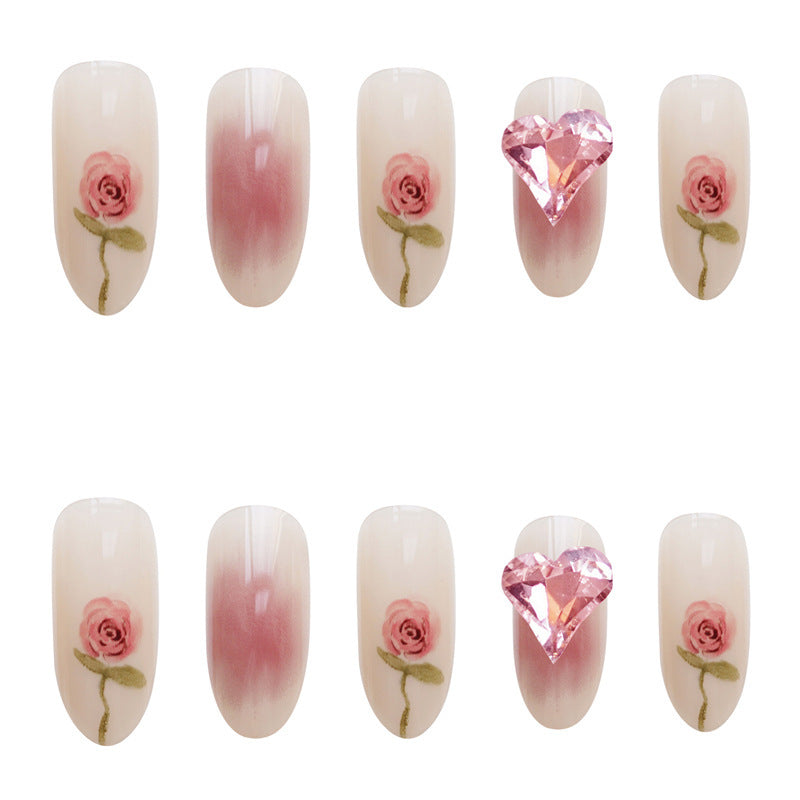 Künstlerisches Floral Press-On Nail Design Set