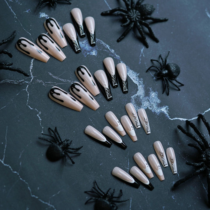Künstlerische Halloween-Design Press-On Nägel