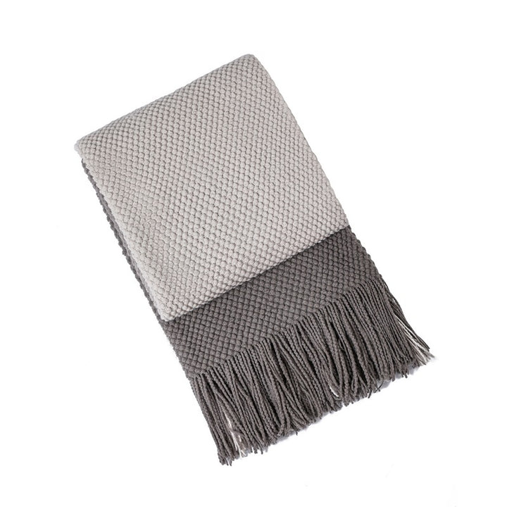 Gemütliche gestrickte Wurfdecke