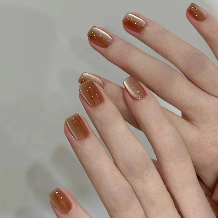 Glänzende Ombre Druck-Nägel Karnz