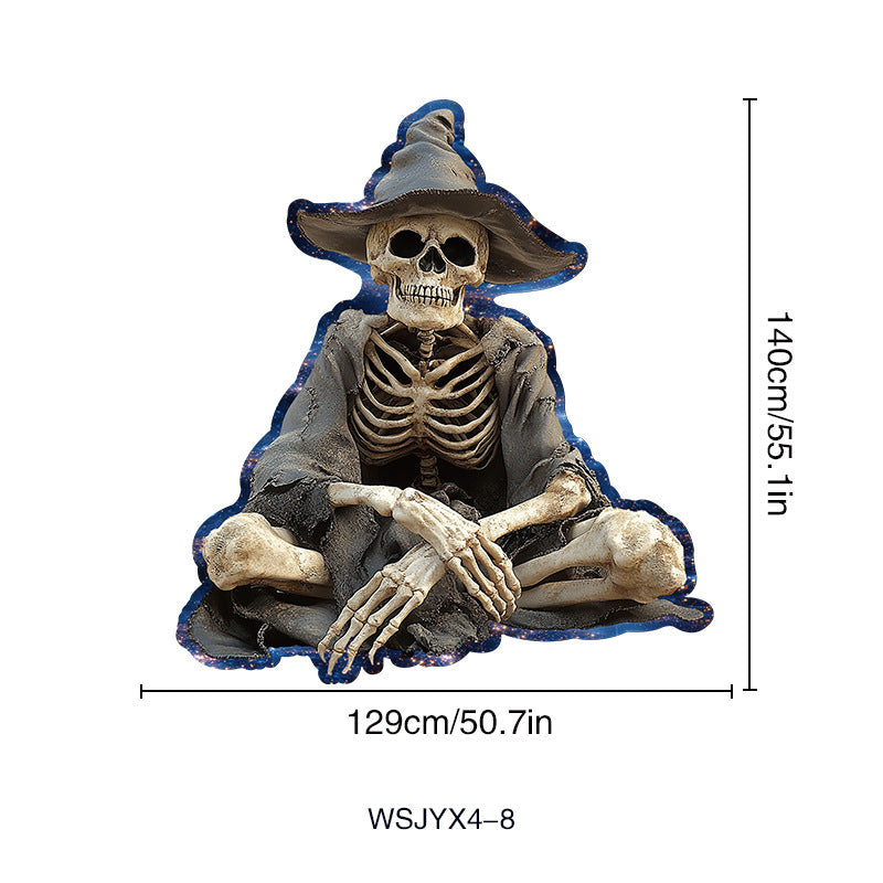 Großer Halloween Wandsticker Vinyl mit tanzenden Skeletten und ablösbarem Selbstklebefilm