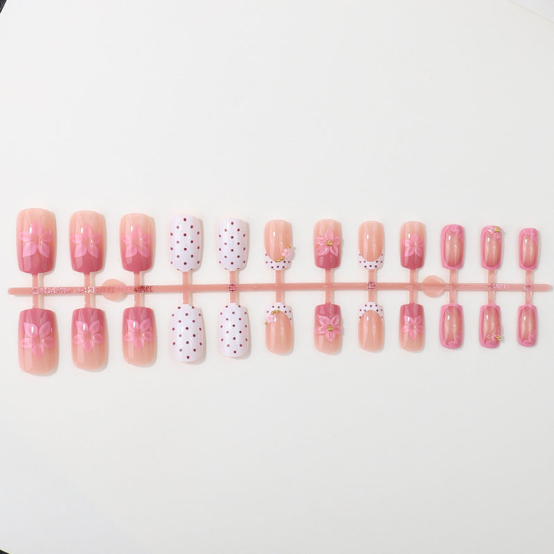 Blumenmuster Nagelspitzen Set Karnz