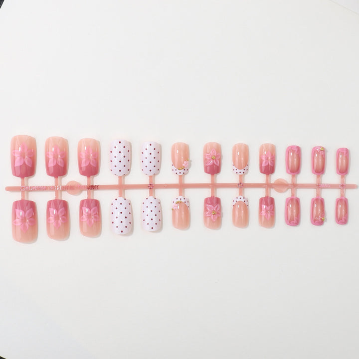 Blumenmuster Nagelspitzen Set Karnz
