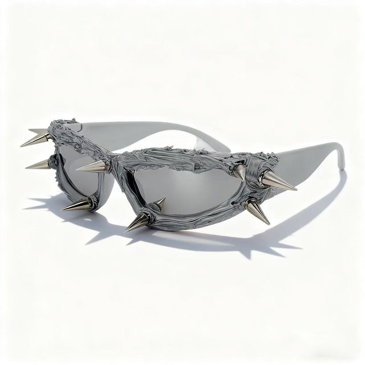 Damen extravagante Mode-Sonnenbrille mit einzigartigem Spikes-Design Karnz