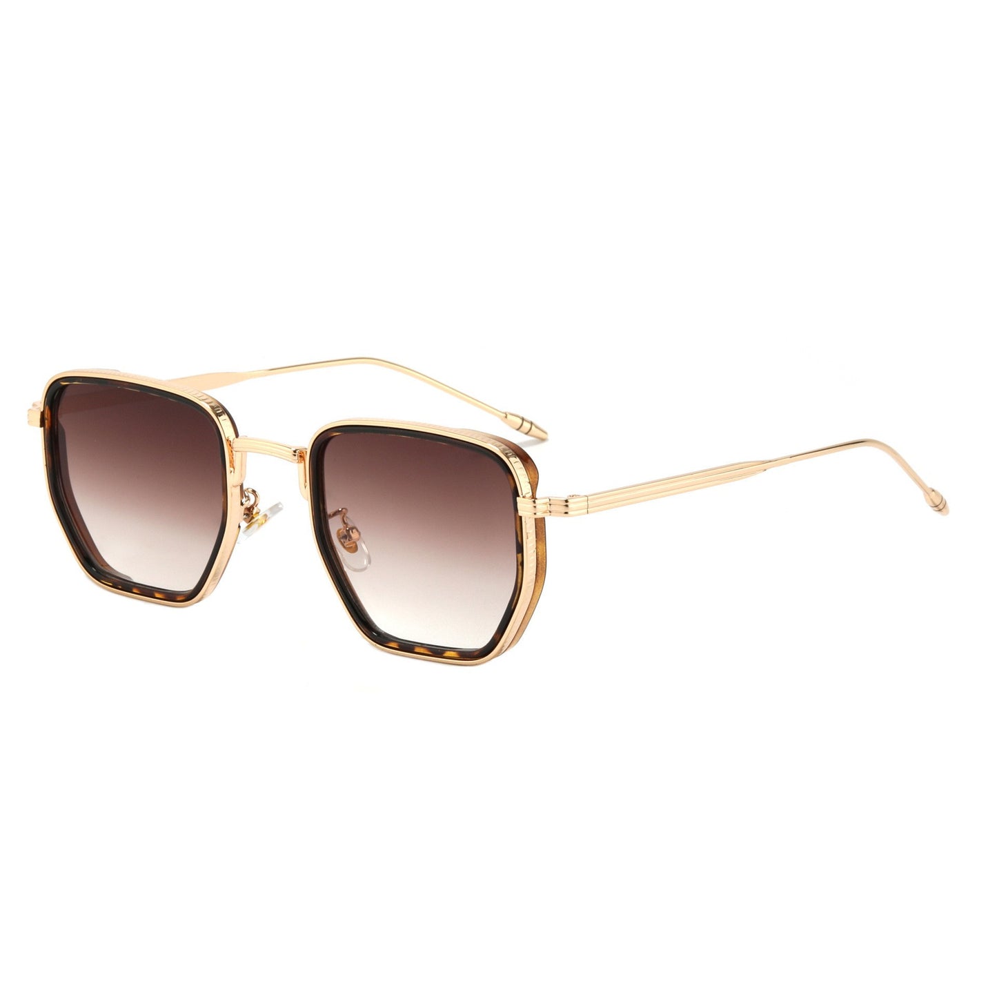Damen Quadratische Designer Sonnenbrille mit modischem Metallrahmen Karnz