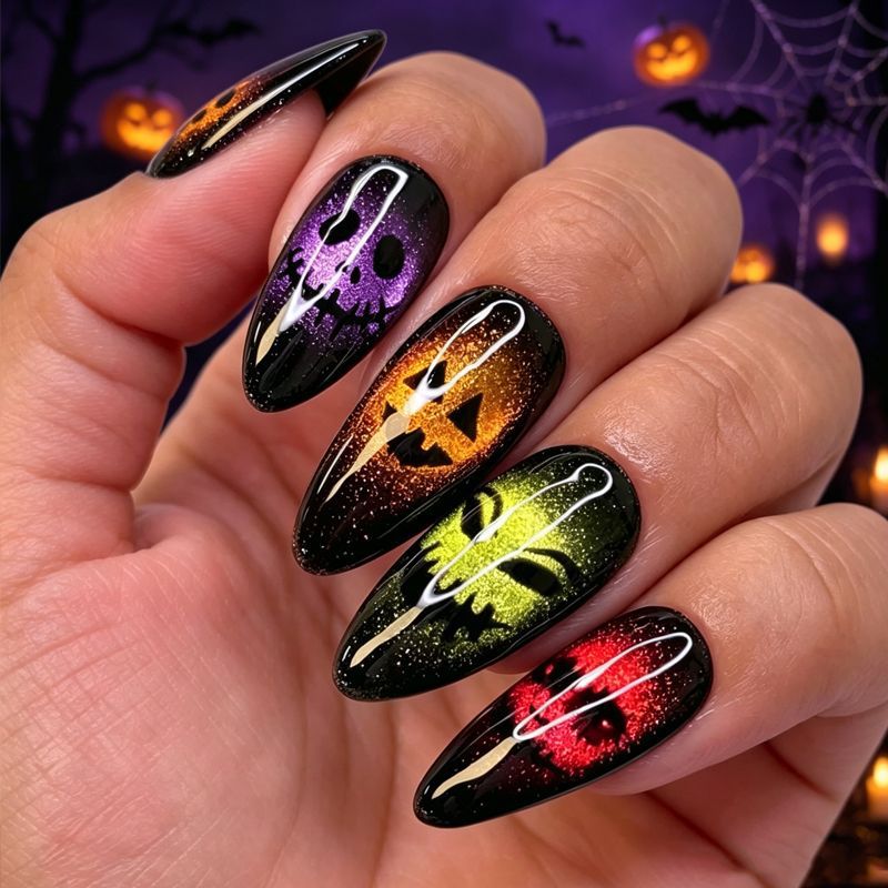 Halloween-Themen Press-On Nagelkunst Set Karnz