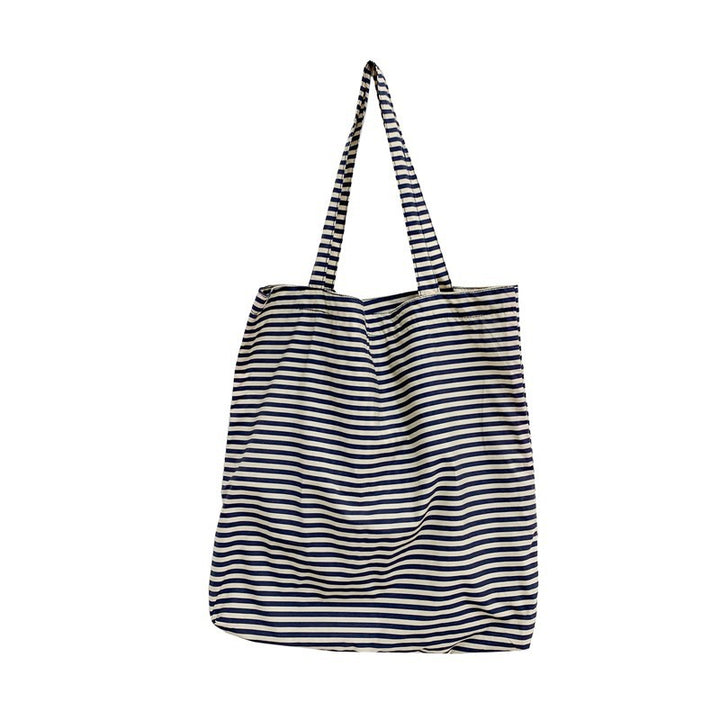 Gestreifter Canvas Strandtasche