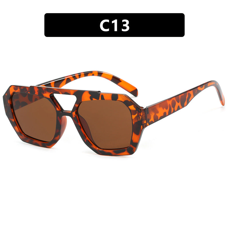 Damen geometrische Sonnenbrille aus robustem Kunststoff mit polarisierten Gläsern Karnz