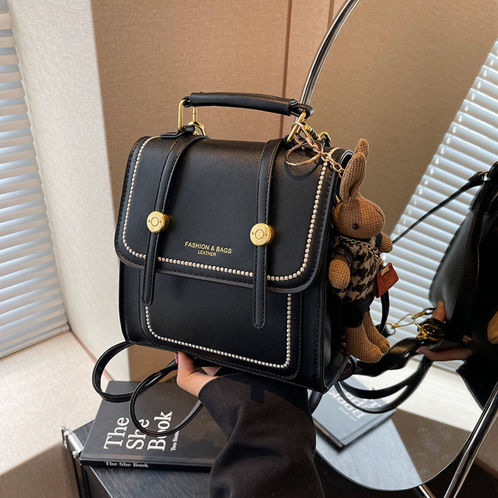 Vintage-inspirierte strukturierte Satchel-Tasche Karnz