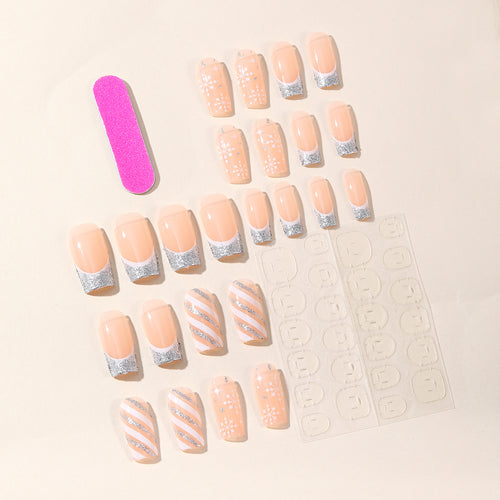 Festliches Schneeflocken-Nagelkunst-Set Karnz