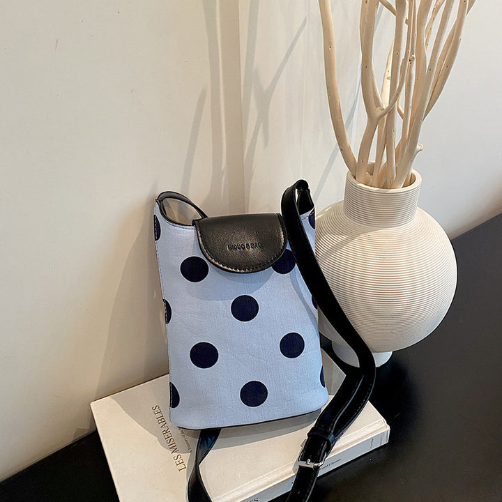 WoStylish Gepunktete Mini Umhängetasche Karnz