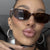 Damen modische Cat-Eye Sonnenbrille mit UV-Schutz und leichtem Rahmen Karnz