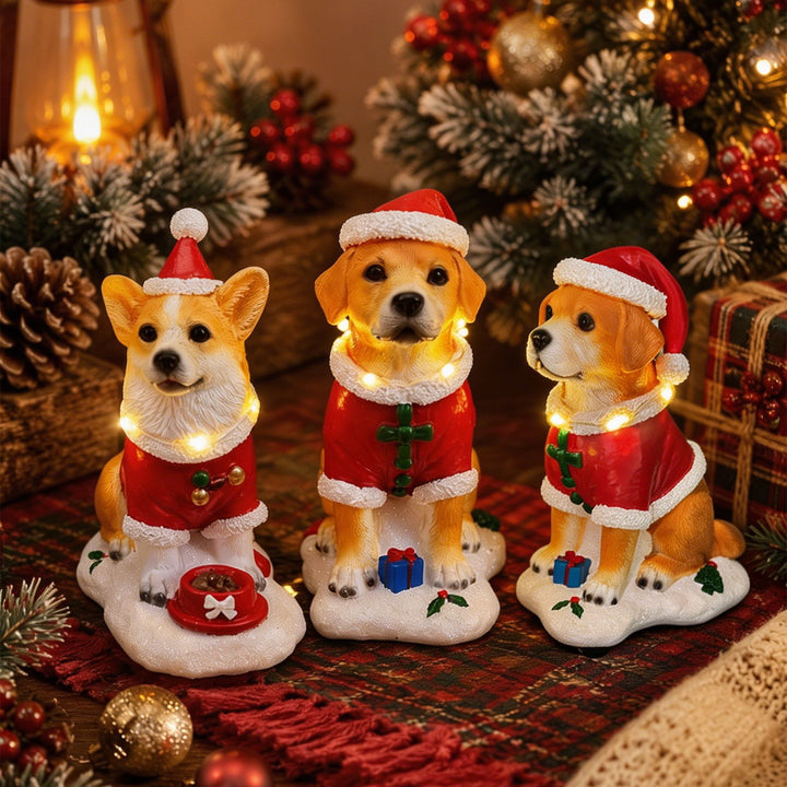 Dekorative Weihnachtsfigur im Hundedesign Karnz