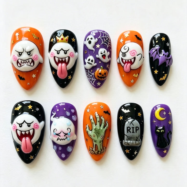 Kreatives Halloween Kunstnagelset Karnz