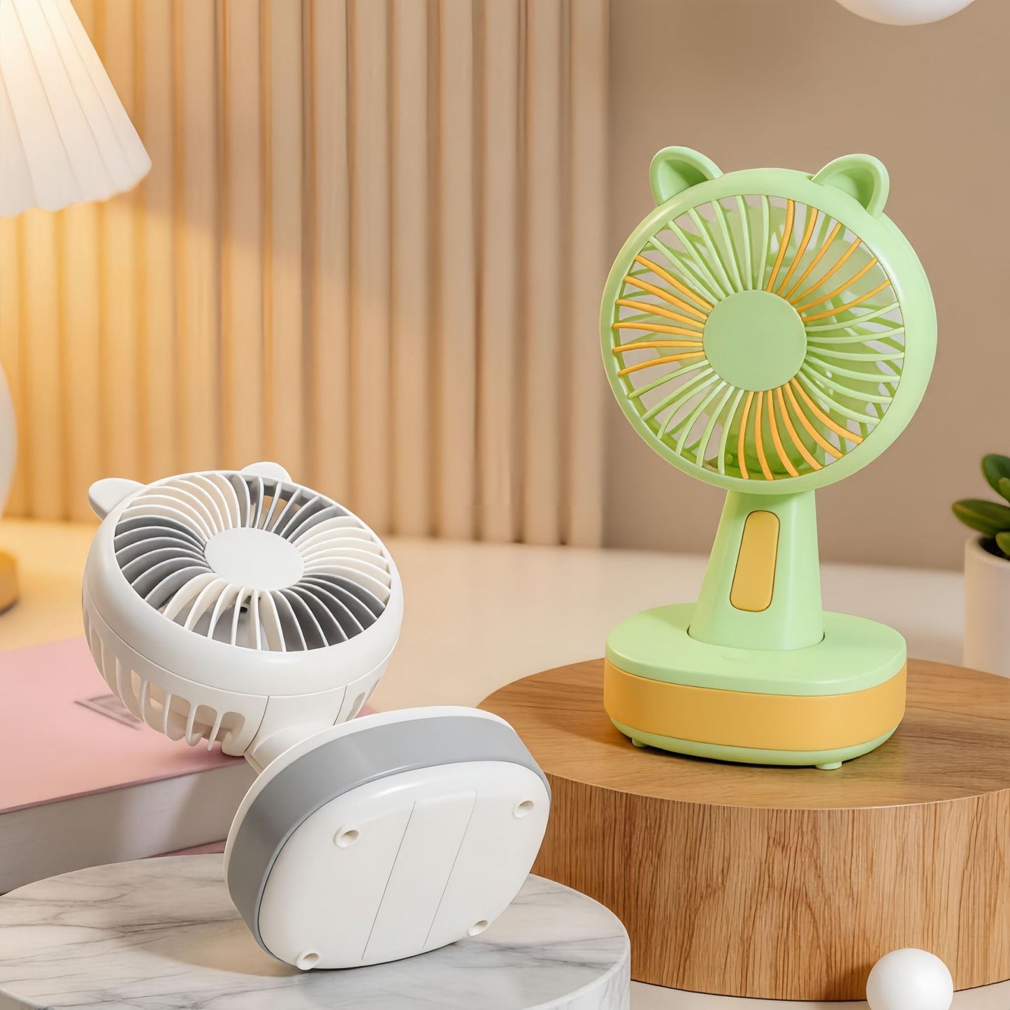 Damen Tragbarer Tischventilator mit kreativen Tierohren Karnz