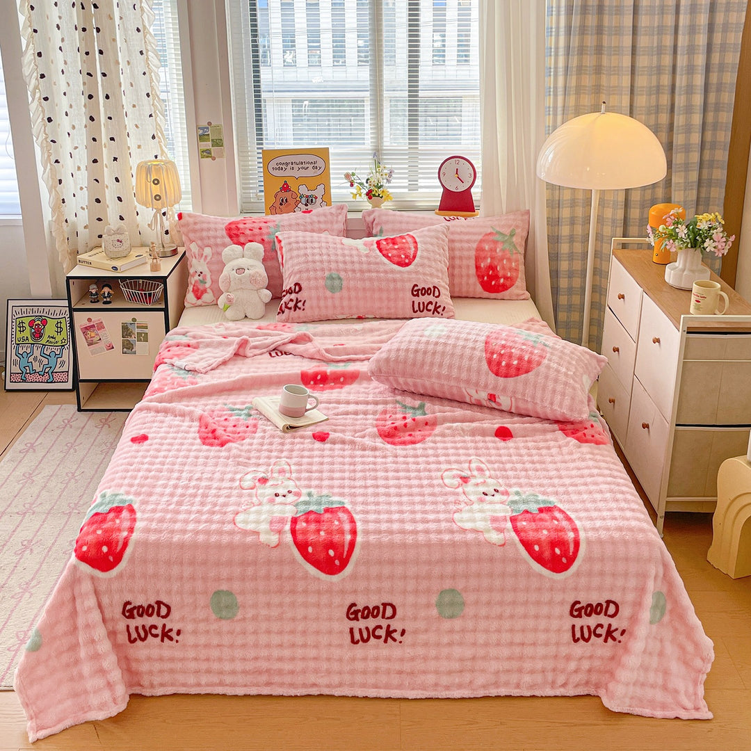 Gemütliche Blumengemusterte Decke