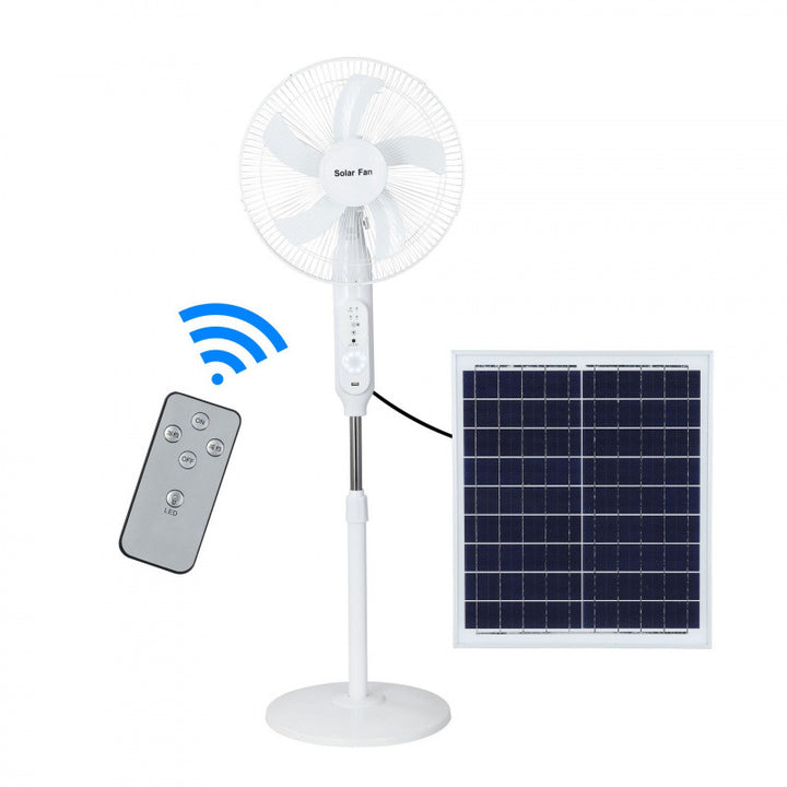 Unisex Solarbetriebenes Standventilator mit Fernbedienung und einstellbarer Höhe Karnz