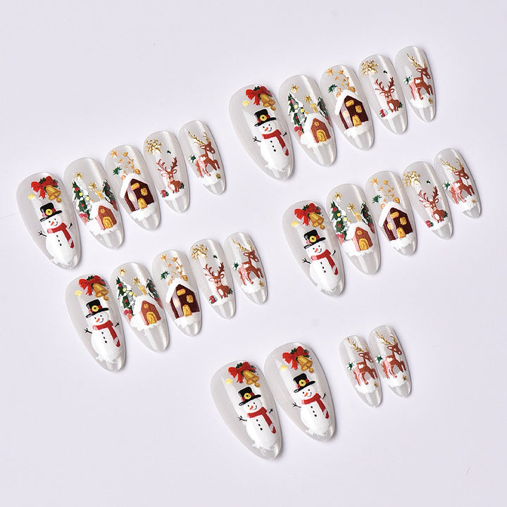 Weihnachts-Themen Press-On Nagelkunst Set