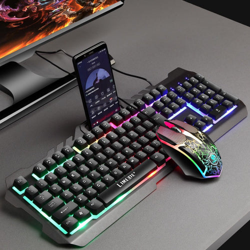 Mechanische Gaming-Tastatur und Hochleistungs-RGB-Maus-Kombo Karnz