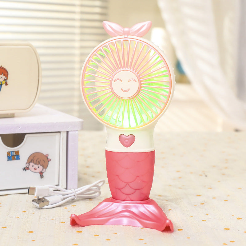 Damen Tragbarer Handventilator mit Meerjungfrau-Design Karnz