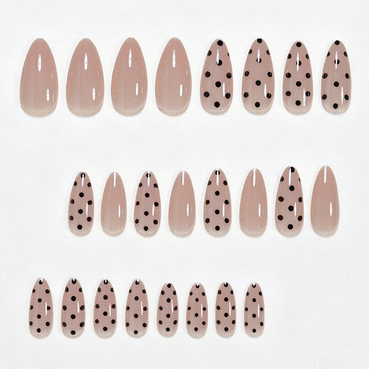Elegante Lange Mandel Press-On Nagelkunst Karnz