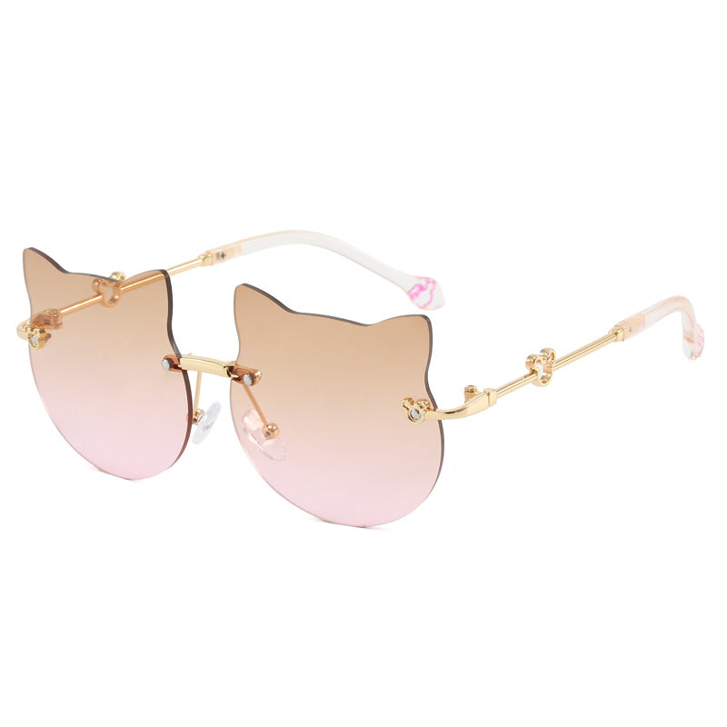 Damen geometrische Sonnenbrille mit luxuriösem Metallrahmen Karnz