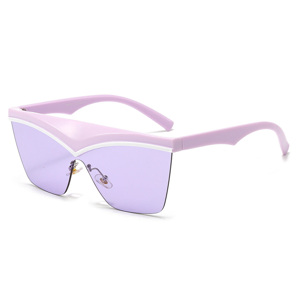 Damen Designer-Sonnenbrille mit asymmetrischem Rahmen und hochmodernen Gläsern Karnz