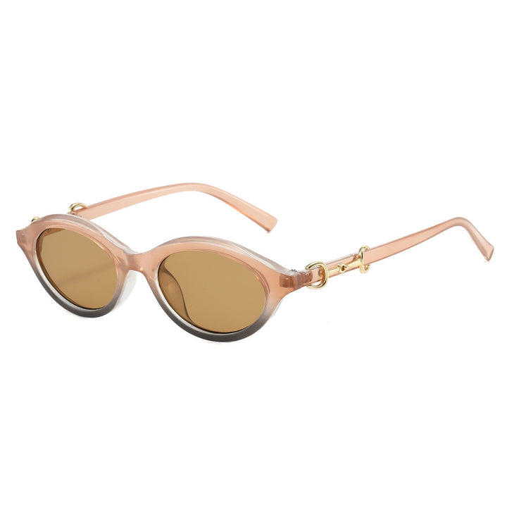 Modische Retro Oval Sonnenbrille Karnz