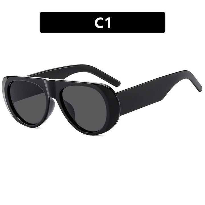 Damen modische Sonnenbrille mit futuristischem Design und polarisierten Gläsern Karnz