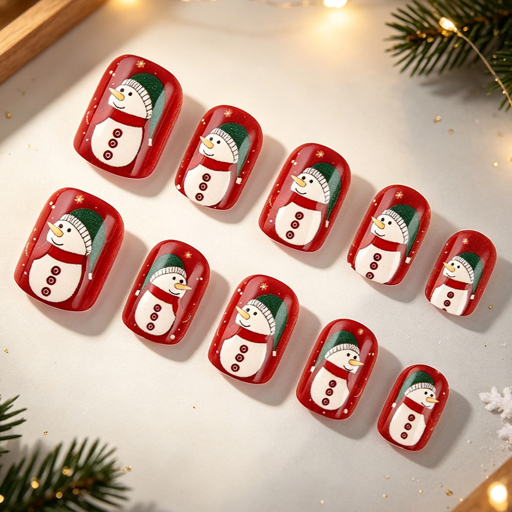 Urlaubs-Themen Schneemann Nagelkunst Karnz